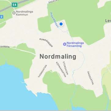 Karta över Nordmaling